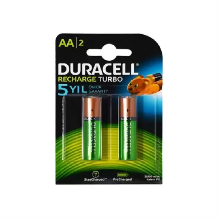 Duracell Şarjlı Kalem Pil (Aa) 2500 Mah 1,2 V 2 Li