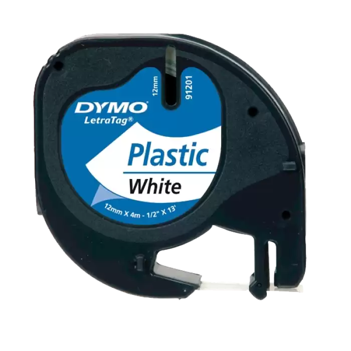 Dymo Letratag Şerit Plastik 12 Mmx4 Mt Beyaz 91201 (59422)