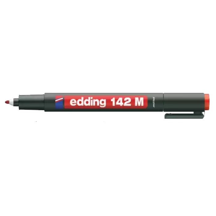 Edding Asetat Kalemi Permanent M Seri 1 Mm Kırmızı 142 M - 10lu Paket
