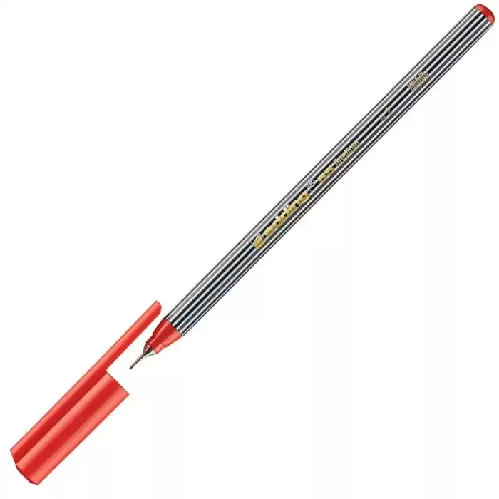 Edding İnce Uçlu Keçeli Kalem 0.4 Mm Kırmızı 55 - 10lu Paket