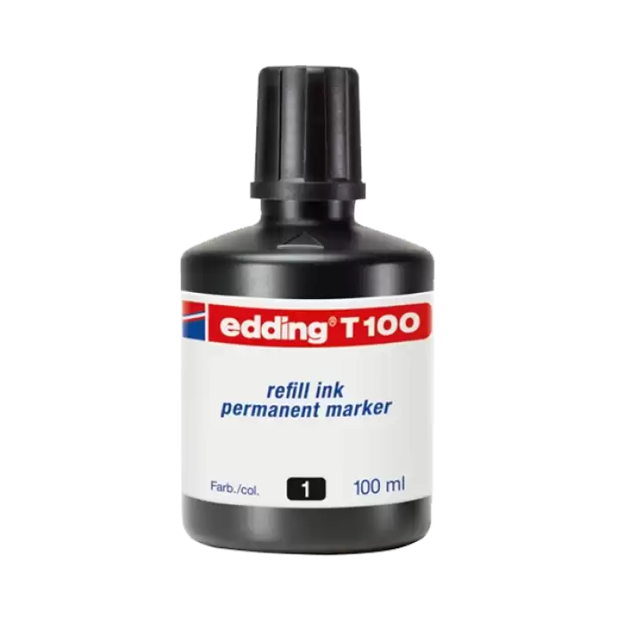 Edding Markör Mürekkebi Permanent Damlalıklı 100 Ml Siyah T100