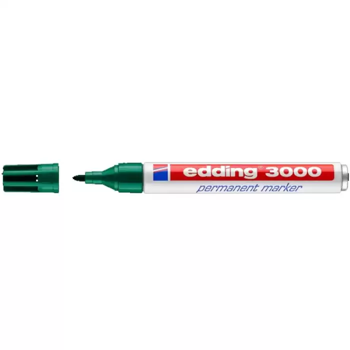 Edding Markör Permanent Yuvarlak Uçlu 1.5-3 Mm Yeşil 3000 - 10lu Paket