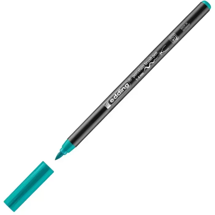 Edding Porselen Kalemi Fırça Uçlu 1-4 Mm Turkuaz 4200 - 10lu Paket