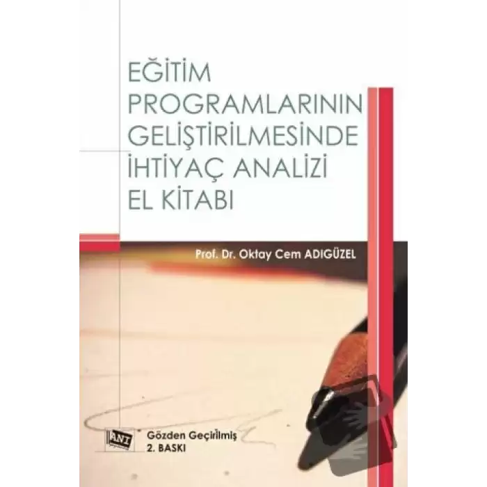 Eğitim Programlarının Geliştirilmesinde İhtiyaç Analizi El Kitabı