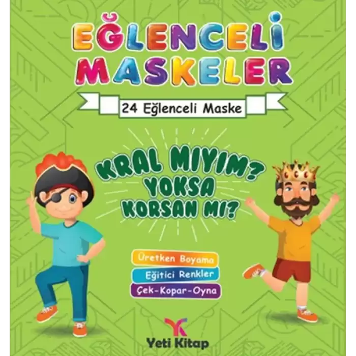 Eğlenceli maskeler kral mıyım yoksa korsan mı?