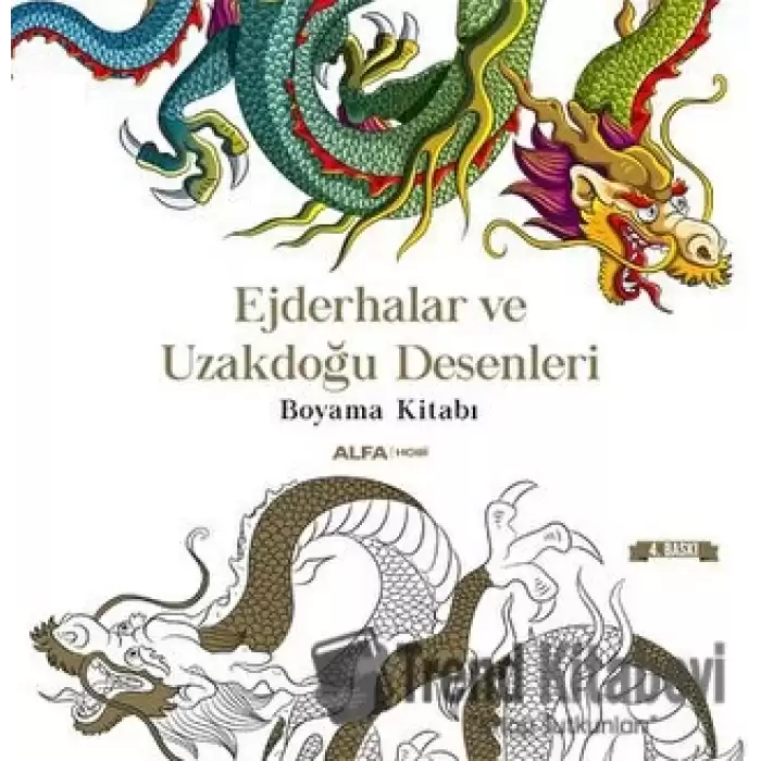 Ejderhalar ve Uzakdoğu Desenleri Boyama Kitabı