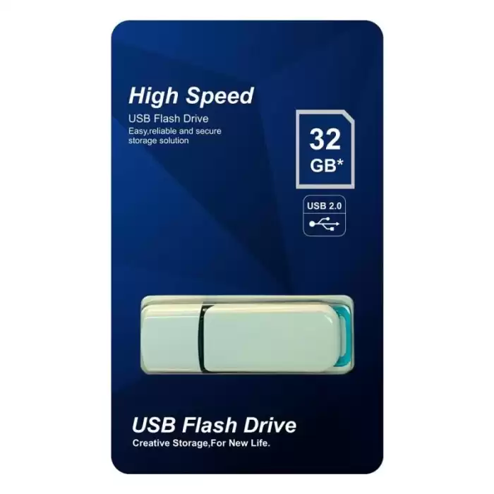 Elba 32Gb Plastik Beyaz-Mavi 2.0 Usb Flash Bellek