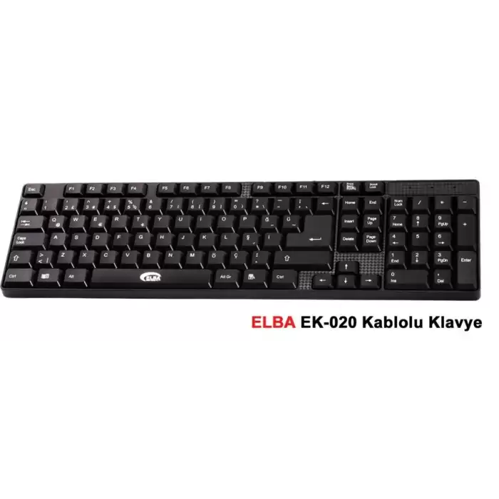 Elba Ek-020 F Usb Siyah Türkçe Kablolu Standart Klavye