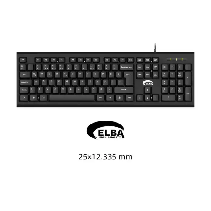 Elba K112 Q Usb Siyah Türkçe Kablolu Standart Klavye