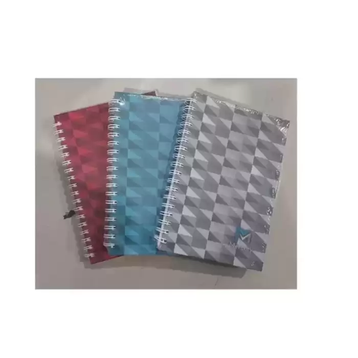 Elma Sert Kapak Defter Mermer Desen Ciltli 20X28 200 Yp Çizgili