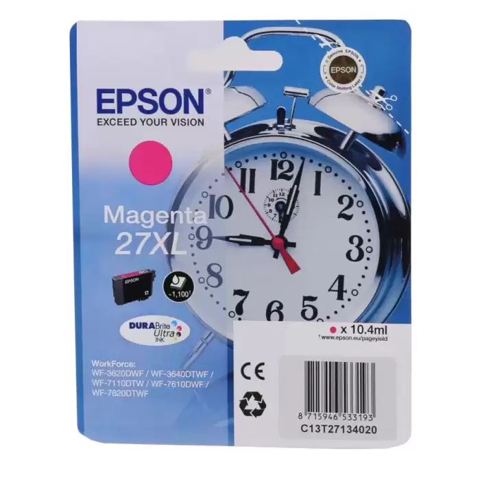 Epson 27Xl Magenta Kırmızı Mürekkep Kartuş T27134012