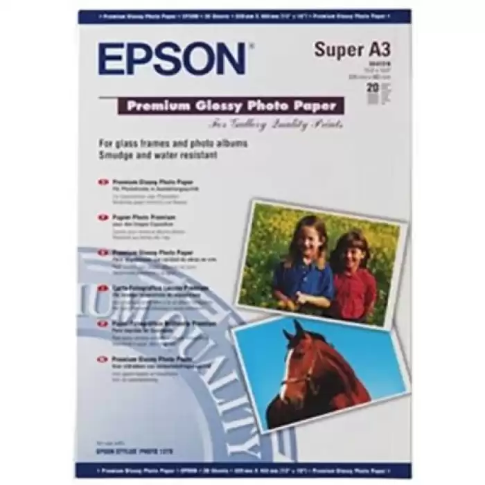 Epson A3+ 250Gram 20Li Premium Glossy Fotoğraf Kağıdı S041316