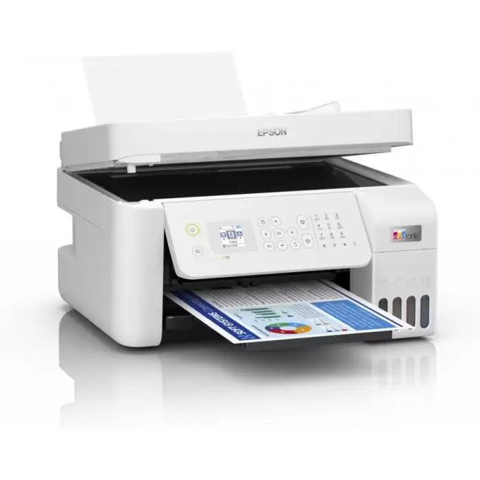 Epson L5296 Meaf Yazıcı-Tarayıcı-Fotokopi-Faks Renkli Mürekkep Tanklı Yazıcı Wı-Fı Ethernet