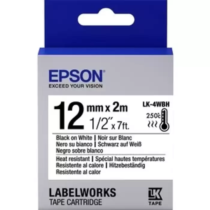 Epson Lk-5Sbe Mat Siyah Üzeri Silver 18Mm 9Metre Etiket