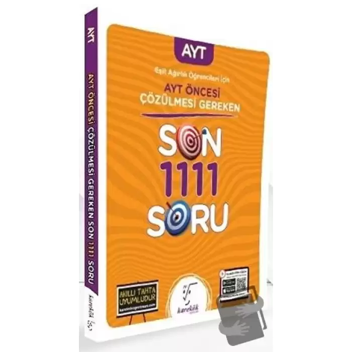 Eşit Ağırlık Öğrencileri İçin AYT Öncesi Çözülmesi Gereken Son 1111 Soru