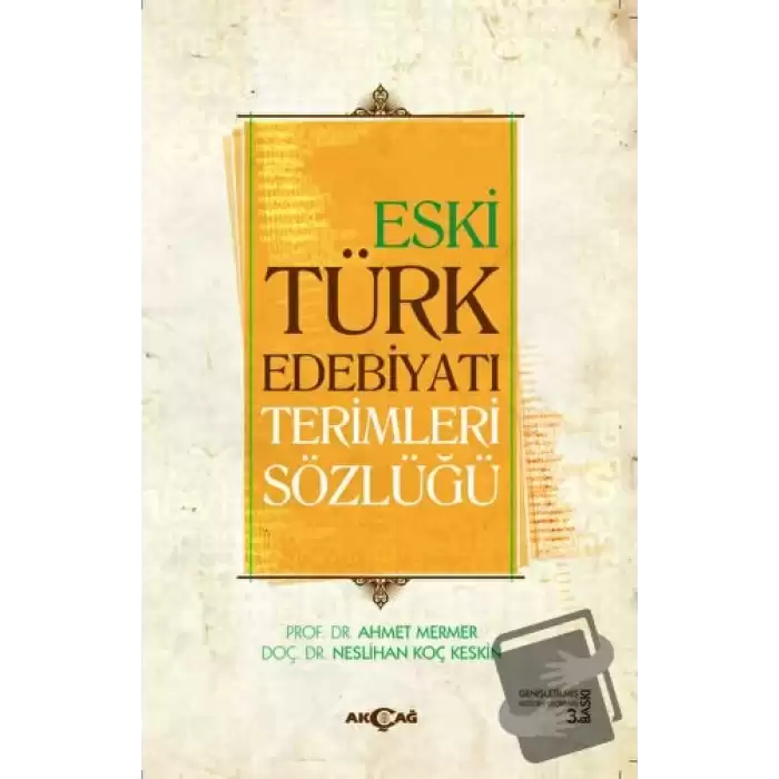 Eski Türk Edebiyatı Terimleri Sözlüğü