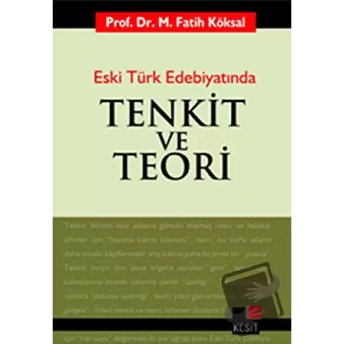 Eski Türk Edebiyatında Tenkit ve Teori