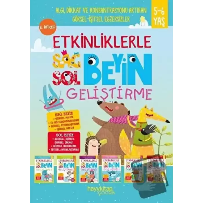 Etkinliklerle Sağ Beyin Sol Beyin Geliştirme (5-6 Yaş) 6’lı Set