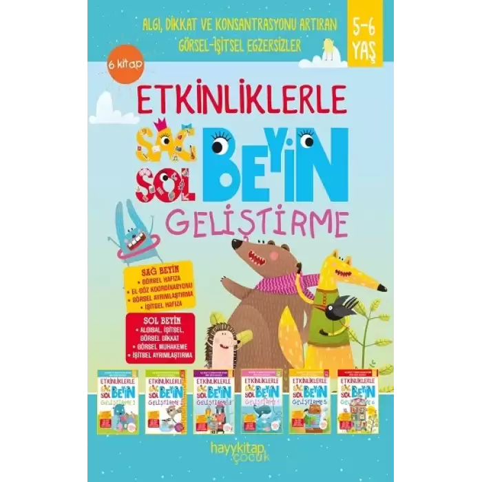 Etkinliklerle Sağ Beyin Sol Beyin Geliştirme (5-6 Yaş) 6’lı Set