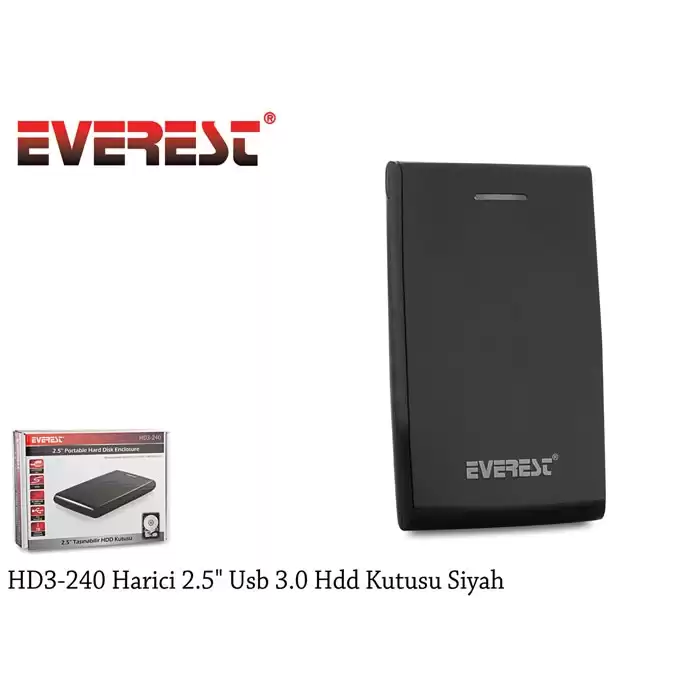 Everest Hd3-240 Harici 2.5 Usb 3.0 Hdd Kutu Siyah