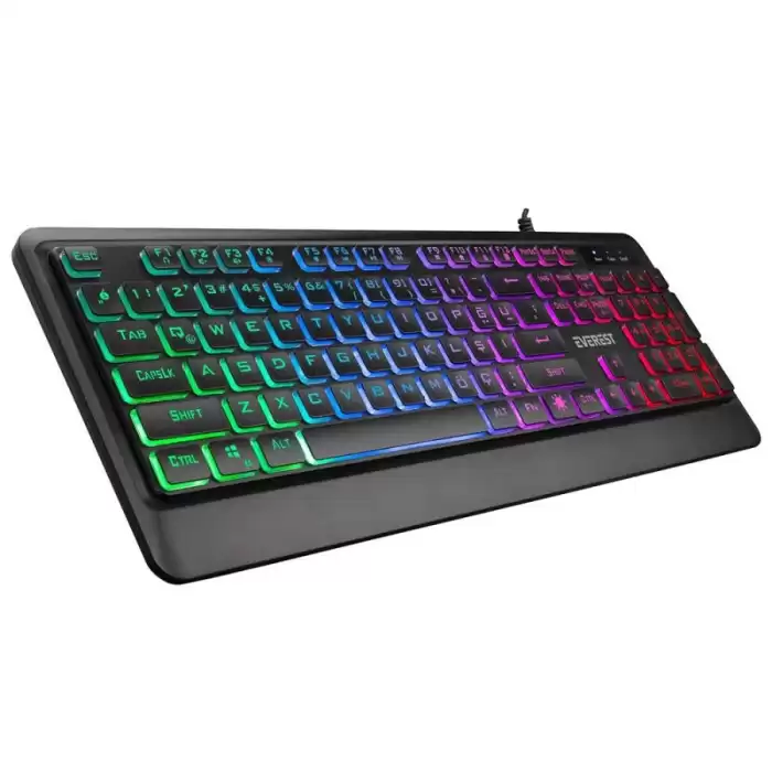 Everest Kb-R59 Forza Siyah Usb Rainbow Backlight Klavye