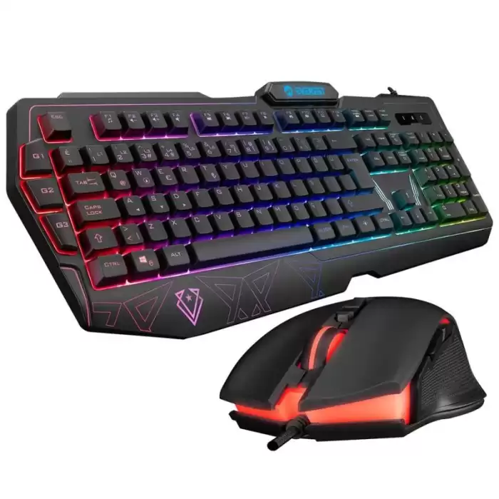 Everest Km-6168 Formula Combo Usb 3 Makro Tuşlu Rgb Aydınlatmalı Q Gaming Oyuncu Klavye Mouse Set