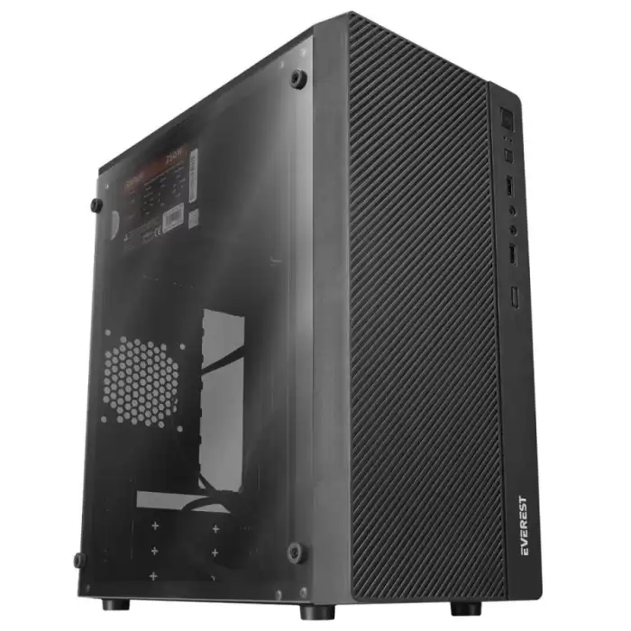 Everest Warp Peak 250W Akrilik Yan Panel M-Atx Mini-T Gaming Oyuncu Kasası