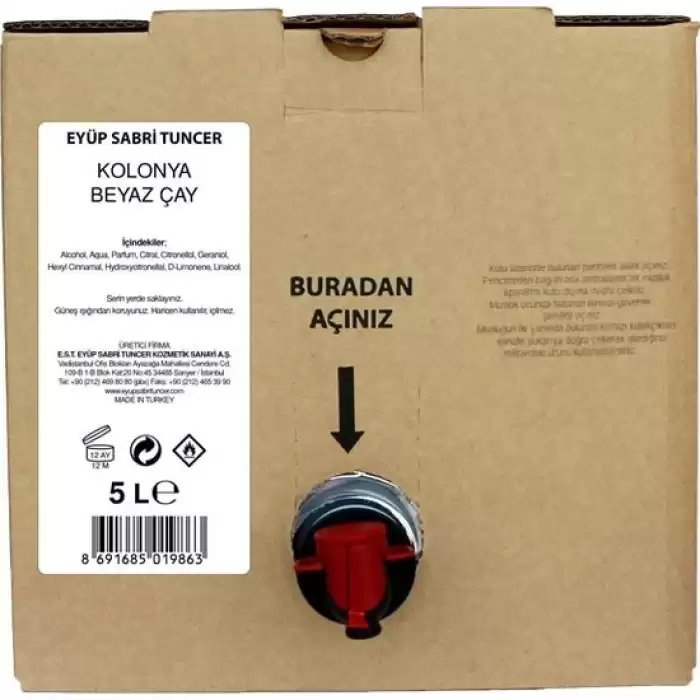 Eyüp Sabri Tuncer Beyaz Çay 5Lt Bag In Box Endüstriyel Kolonya