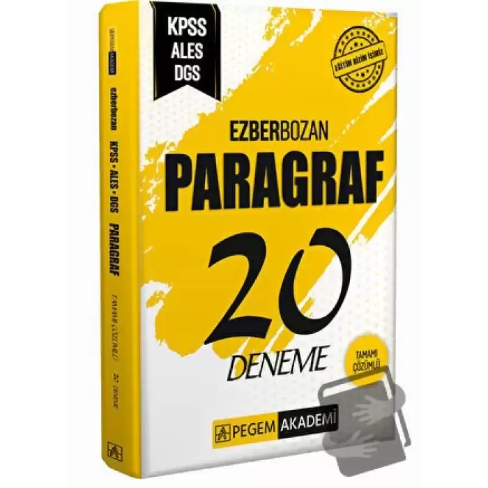 Ezberbozan KPSS ALES DGS Paragraf 20 Deneme