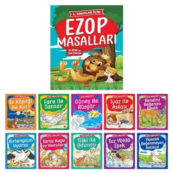 Ezop Masalları (10 Kitap+Soru Kitapçığı)