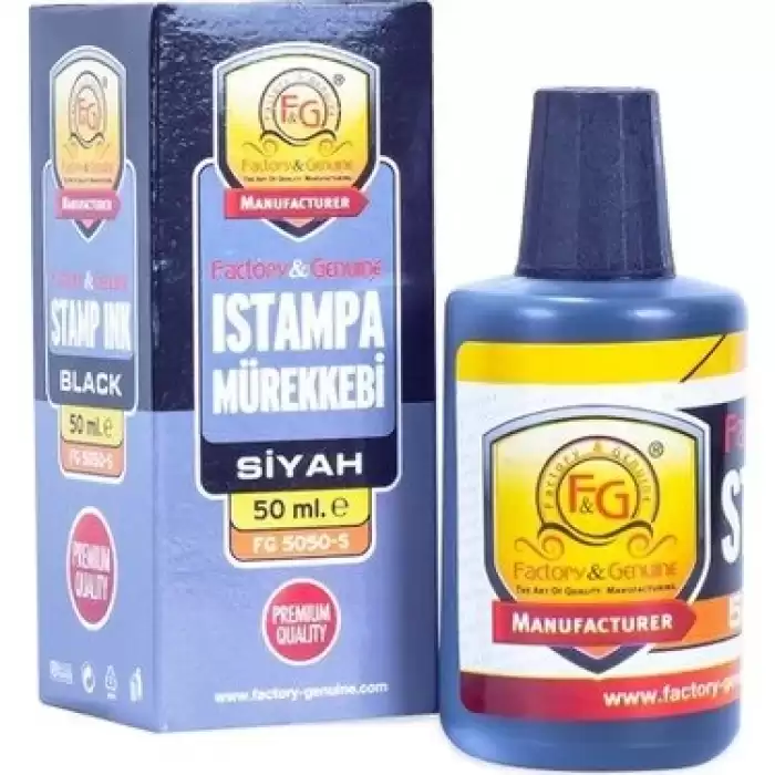 Factory Istampa Mürekkebi 50 Ml Siyah Fg 5050-S - 12li Paket