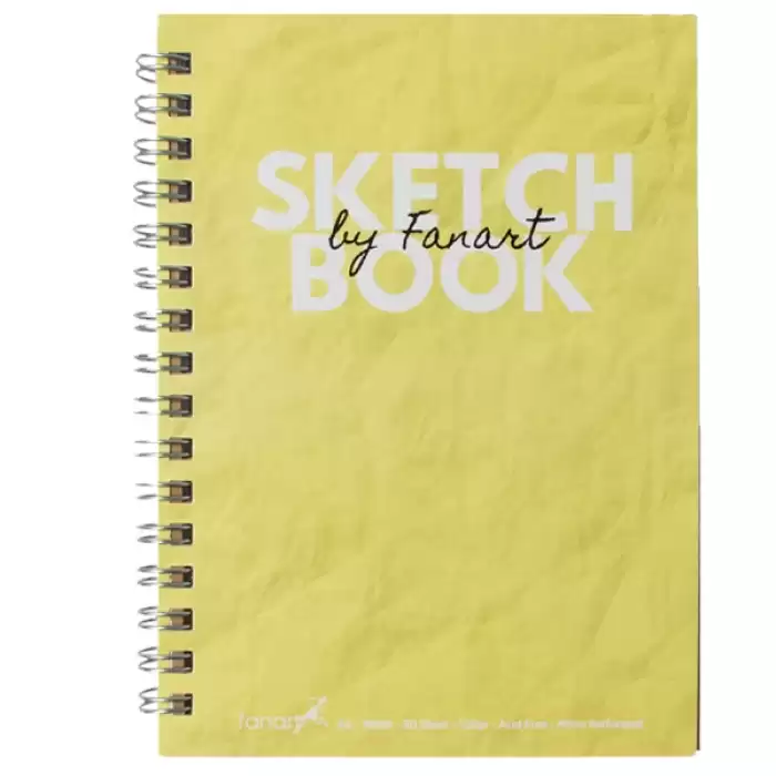 Fanart Academy Sketch Book 120 Gr Spiralli 50 Yp A6 Sarı 8674