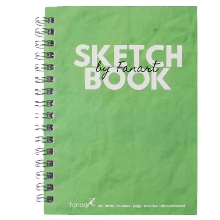 Fanart Academy Sketch Book 120 Gr Spiralli 50 Yp A6 Yeşil 8673