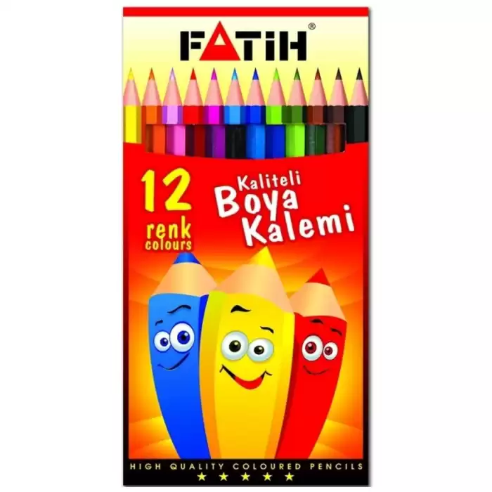 Fatih Kuru Boya Karton Kutu Tam Boy 12 Li 33112 - 12li Paket