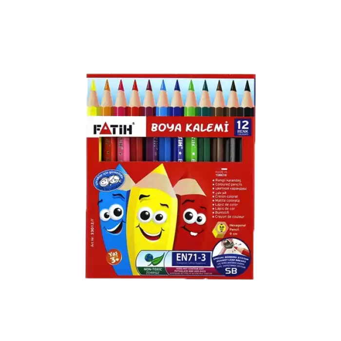 Fatih Kuru Boya Yarım Boy 12 Li 33012 - 24lü Paket