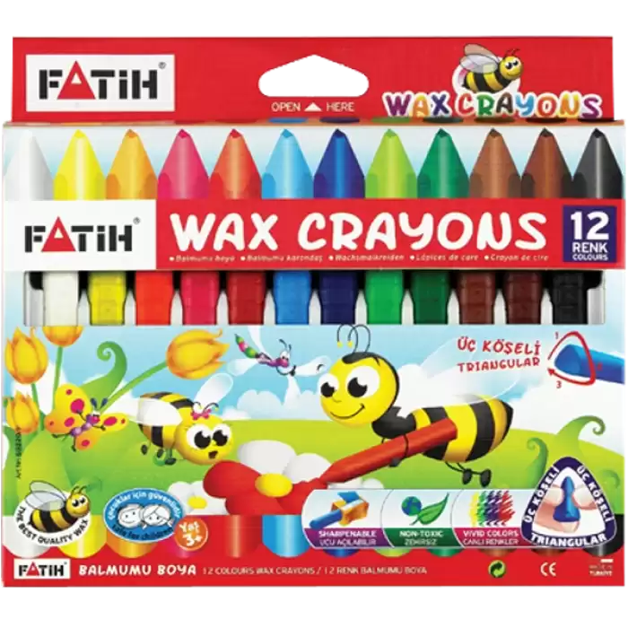 Fatih Mum Pastel Boya Wax Crayon Jumbo 12 Renk 50220