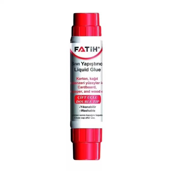 Fatih Sıvı Yapıştırıcı Solventsiz Çift Uçlu Şeffaf 30 Ml 36230 - 24lü Paket