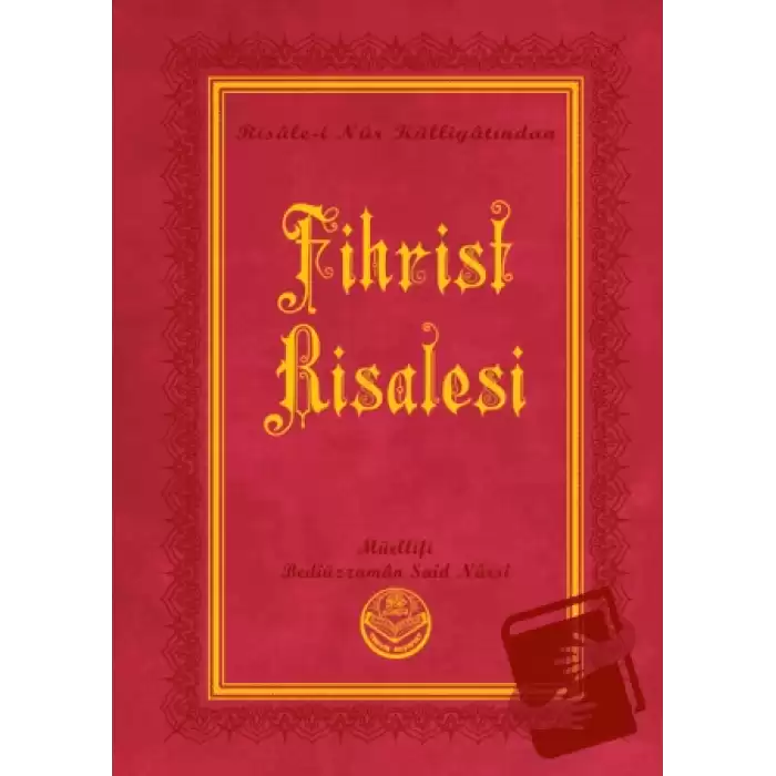 Fihrist Risalesi (Büyük Boy) (Ciltli)