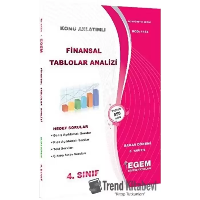 Finansal Tablolar Analizi (Bahar Dönemi) Konu Anlatımlı Soru Bankası