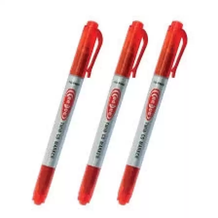 Flexoffice Permanent Marker Çift Taraflı Kırmızı Mürekkep Fo-Pm07