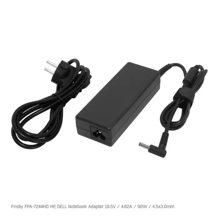 Frisby Fpa-7244Hd Notebook Adaptör (Hp, Dell) 19.5V 4.62A (Uç Boyutu : 4.5 X 3.0Mm)