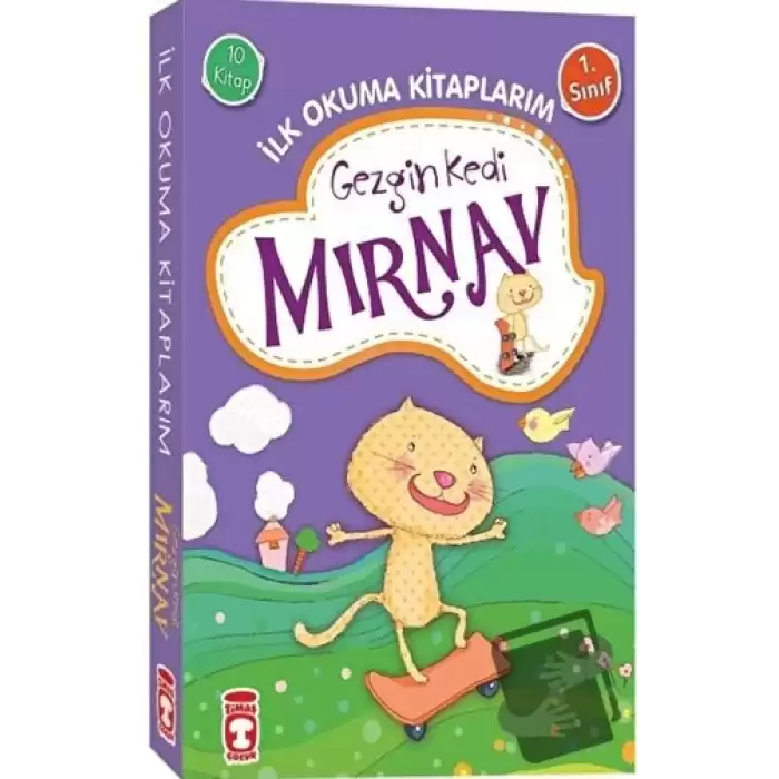 Gezgin Kedi Mırnav - İlk Okuma Kitaplarım Set (10 Kitap Takım)