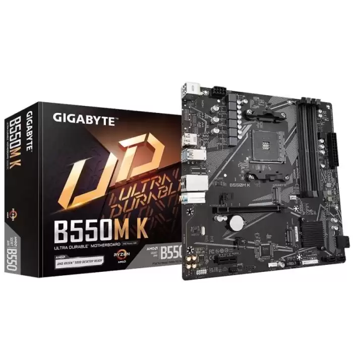 Gigabyte B550M K 4733Mhz(Oc)Ddr4 Soket Am4 M.2 Hdmı Dp Matx Anakart