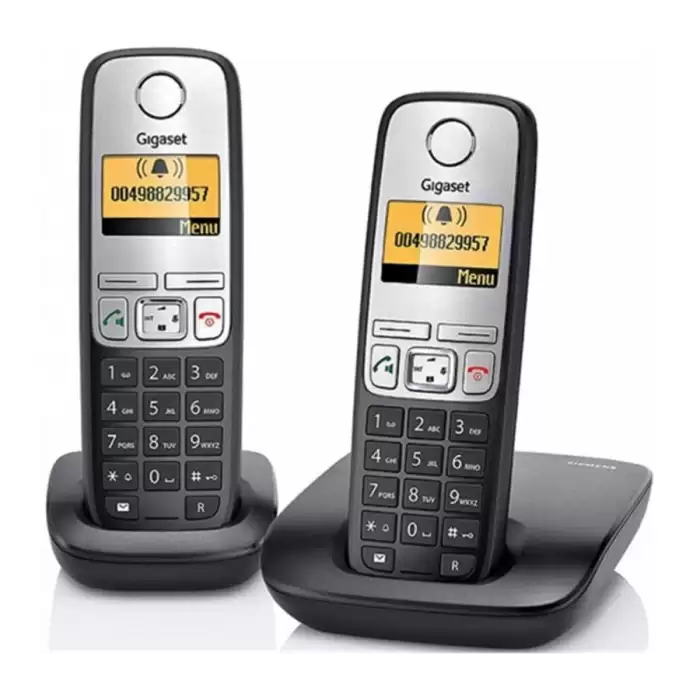 Gigaset A690 Duo 2 Li Siyah Telsiz Dect Telefon 100 Rehber Handsfree Işıklı Ekran