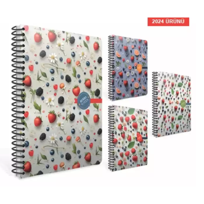 Gıpta Berry Notes Spiralli Sert Kapak Defter 17X24