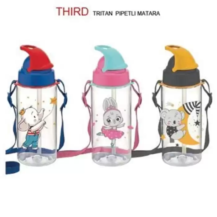 Gıpta Matara Thırd Tritan Desenli Pipetli 500 Cc K7511