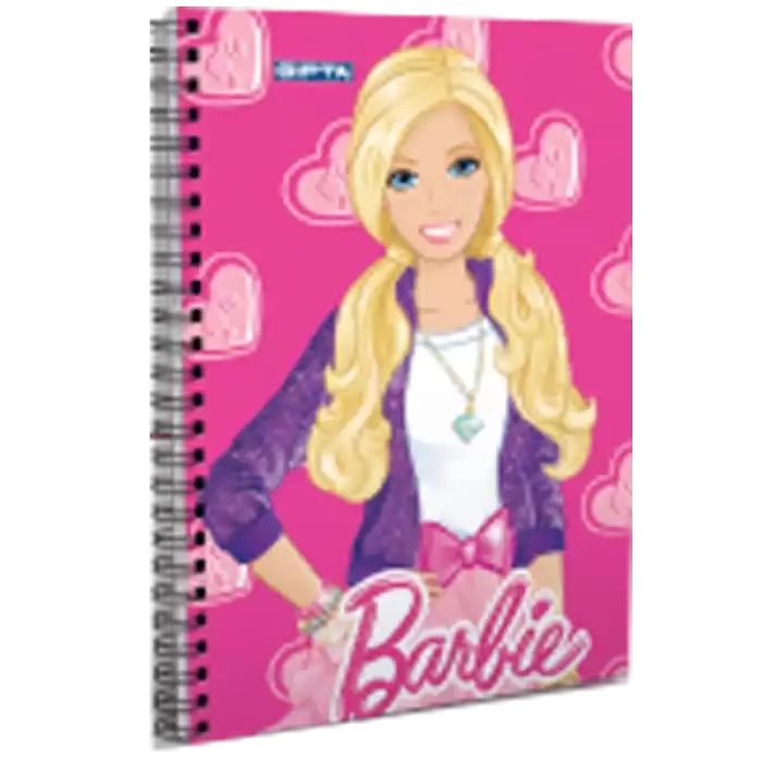 Gıpta Not Defteri Spiralli Karton Kapak ( 36 Lı Stand ) A6 Barbie 5516 - 36lı Standart