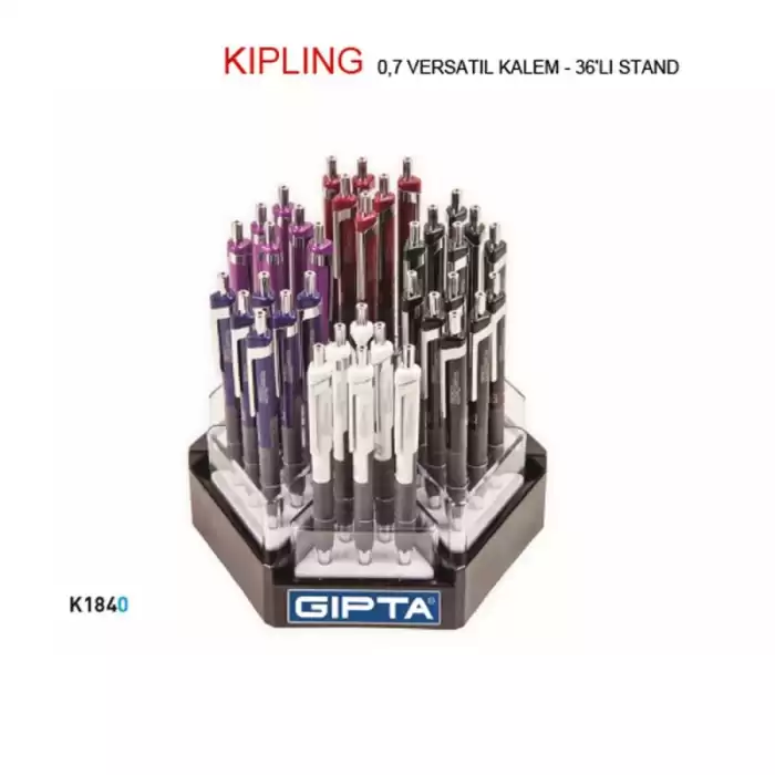 Gıpta Versatil Kalem Kıplıng 0.7 Mm ( 36 Li Stand ) 6 Renk K1840 - 36lı Standart