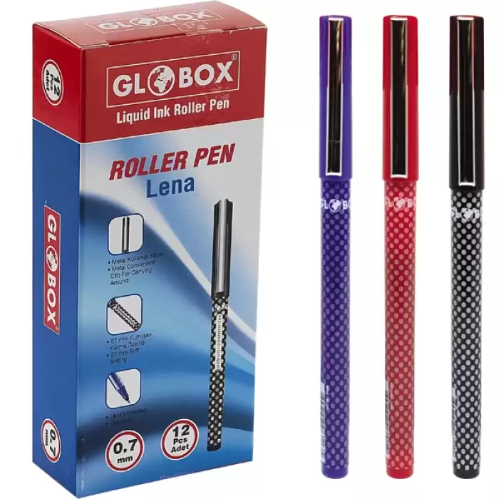 Globox Roller Kalem Lena 0.7 Mm Siyah 6114 - 12li Paket