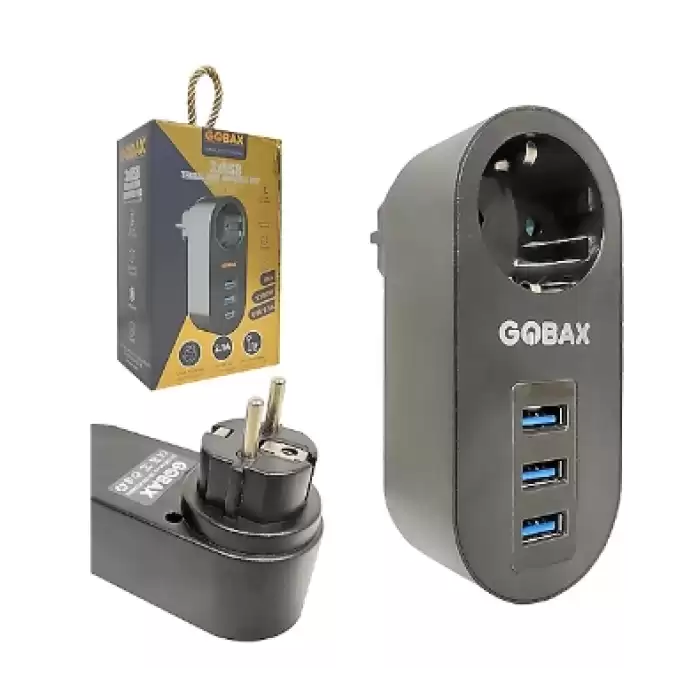 Gobax Mg-102 3 Usbli Tekli Termal Akım Korumalı Priz